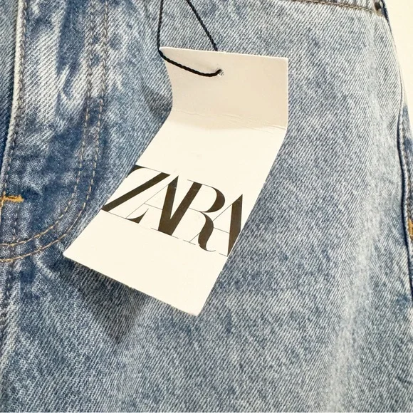Zara The Ripped High Waist Mom Jeans NWT 0 - Picture 4 of 12